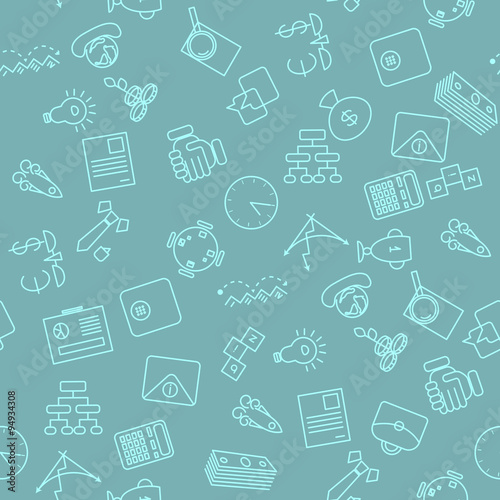 Thin Line Icons Seamless Pattern Business Commerce And Finance Icon Blue Background For Websites S Presentations Cards Templates This Stock Vector Explore Similar Vectors At Adobe Thin Line Icons Seamless Pattern