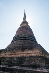 Old and ruin building in Sukhothai Historical Park