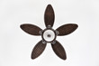 Pretty brown wicker tropical ceiling fan with light