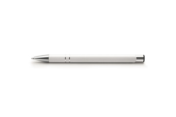 white pen isolated on a white background. nice pen mock up for corporate busines identity presentati