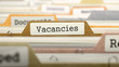 File Folder Labeled as Vacancies.