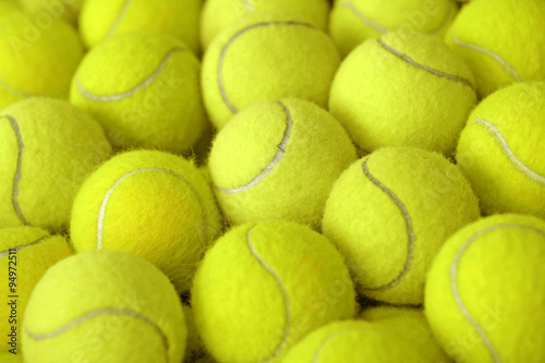 Tas de balle de tennis comme sportif Poster