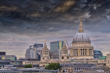 Wall Mural - St. Paul Cathedral with beautiful sky