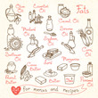 © baksiabat - Set drawings of milk and dairy products for design menus, recipes