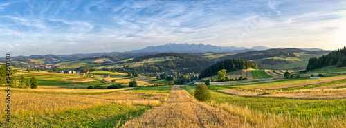 Fototapeta na szkło Panorama Tatr, Polska