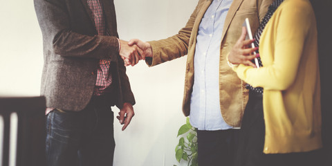 Business Team Partnership Greeting Handshake Concept