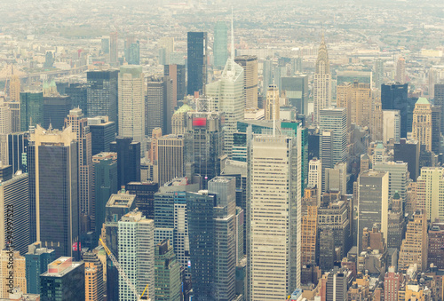 Fotografía Midtown Manhattan as seen from helicopter