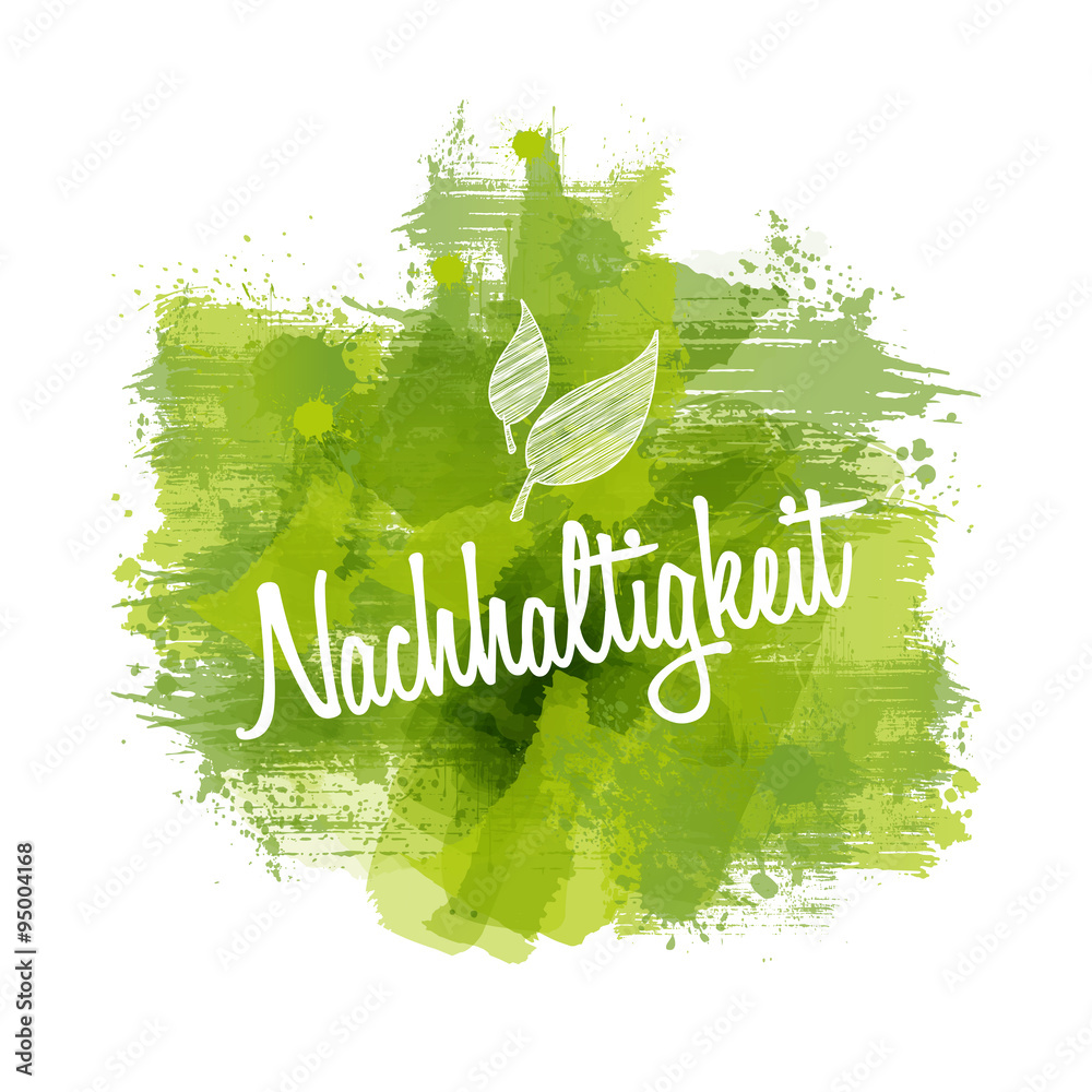 Nachhaltigkeit | Abstract Watercolour Painting Stock Vector | Adobe Stock, image size:1000x1000