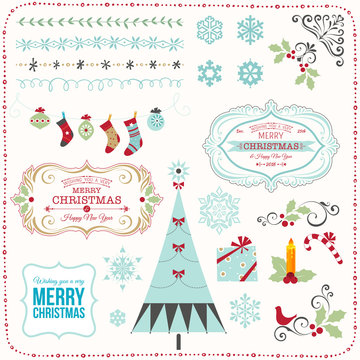 Merry Christmas Elements Set
