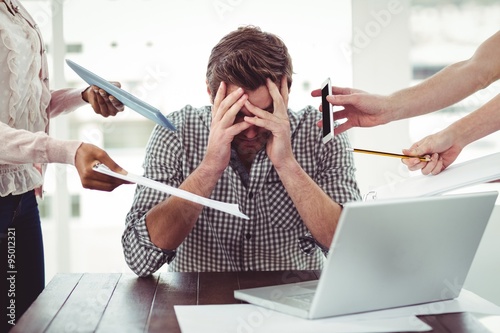 Cuadros en Lienzo Businessman stressed out at work