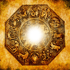 Wall Mural - astrological signs on a grunge background