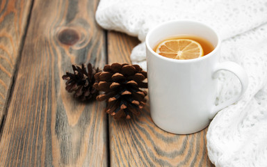 Canvas Print - Cup of winter tea