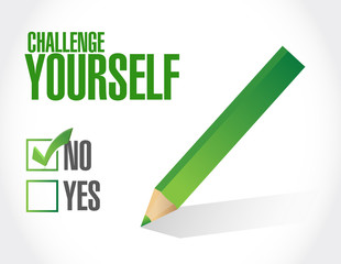 Wall Mural - Challenge Yourself sign concept
