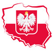 Polska - mapa z godłem