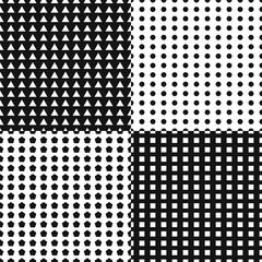 Aufkleber - Set of repeatable patterns with triangle, circle, octagon and sq