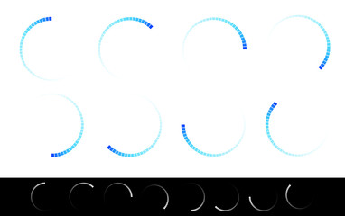 Poster - Pre-loader, buffer shapes, symbols, progress indicators set at d