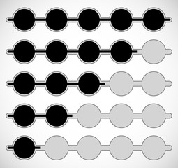 Aufkleber - Horizontal progress, loading bars. Steps, phases, progression.