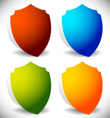 Poster - Shield shape for protection, defense concept. Vector.