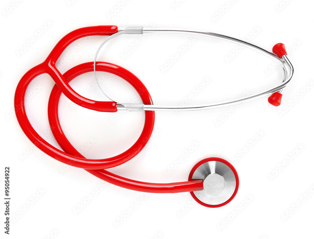 Medical stethoscope isolated on white