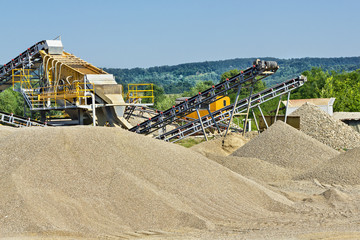 Sand and gravel production