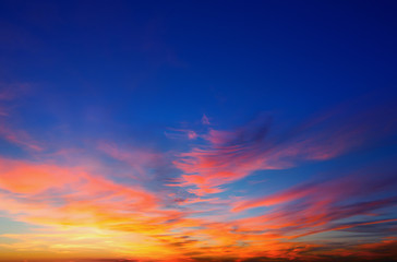 Wall Mural - Vivid sky illuminated by the sunset