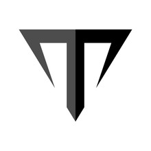 Letter T Taurus Symbol Logo Template