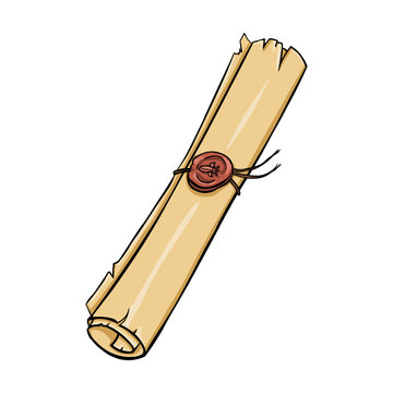 Vector Single Cartoon Scroll