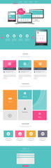 Fototapete - business one page website design template. vector design.
