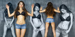 © Andrey_Arkusha - Fashion portrait of a professional models in black sexy underwea