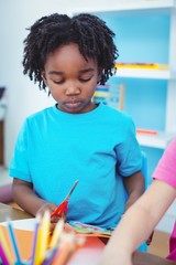 Wall Mural - Girls making arts and crafts together