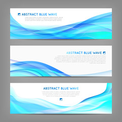 Poster - Set of wavy soft banners