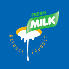 Wall Mural - Vector Milk logo