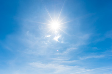 Wall Mural - sun, blue sky