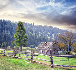 Wall Mural - abandoned house in the mountains