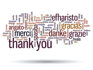 Conceptual thank you word cloud