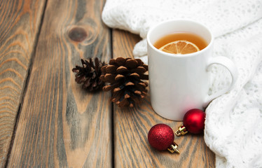 Canvas Print - Hot christmas tea