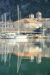 Poster - Landscape with the image of Bay of Kotor, Montenegro