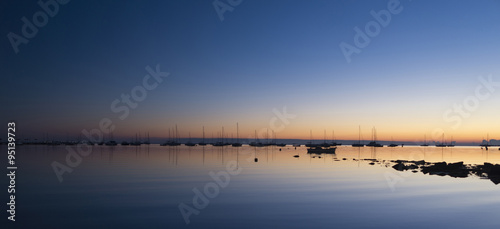 Cuadros en Lienzo Panorama of Mar Menor lagoon, from Los Alcazares, Murcia, Spain