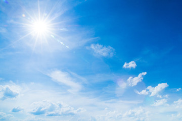 Wall Mural - The blue sky with clouds, background