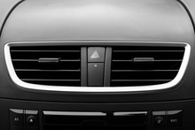 Air Conditioner In Car. Modern Car Interior Detail.