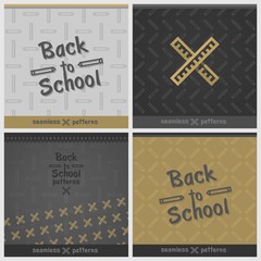 Poster - Decorative pattern pack, seamless background back to school one more time education vectors (colors) 