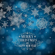 Christmas Poster - Illustration. Vector illustration of Christmas Background. Christmas Dark Blue - Short Text.
