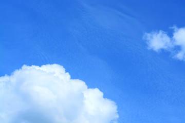 blue sky and cloud as background texture in horizontal frame