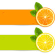 Banners with Orange and Lemon