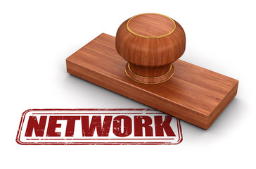 Poster - Stamp Network.  Image with clipping path