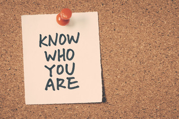 Wall Mural - know who you are