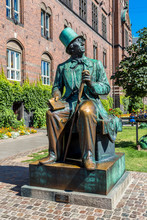 Hans Christian Andersen Statue In Copenhagen, Denmark.
