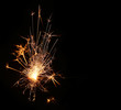 Sparkler. Christmas and newyear party sparkler on black