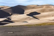 View on Great Sand Dunes with Person in Distance