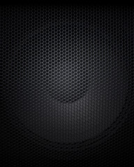 Abstract black music speaker background